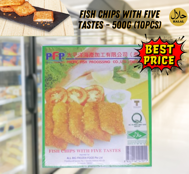 Fish Chips with Five Tastes - 500g (10pcs) 五种口味的炸鱼片