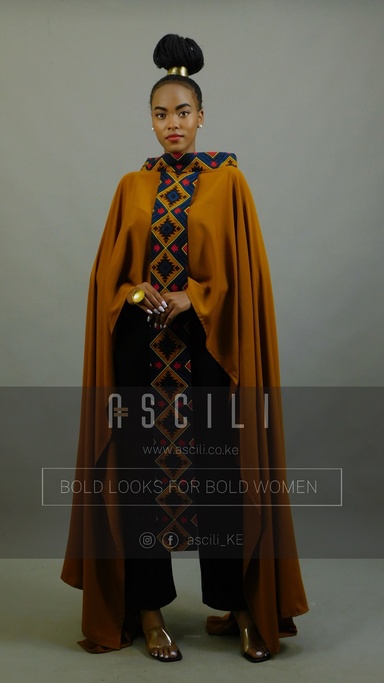 Ascili Daima Cape - Mustard