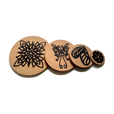 Custom Wood-Burned Cork Trivet