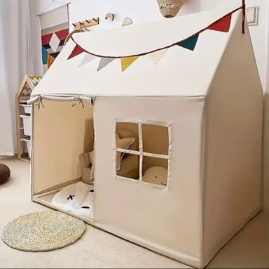 Indoor Children's Play Tent, Large Kids Playhouse With Windows, Easy To Wash, Indoor And Outdoor Play Tent For Kids