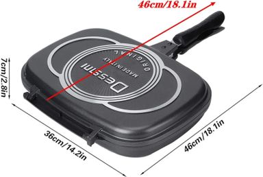 36 cm double sided Grill pan