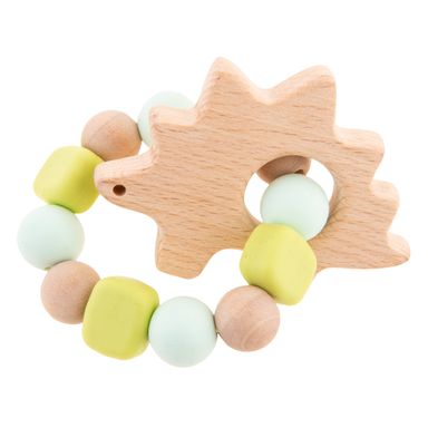 Stephen Joseph Silicone and Beech Wood Teether