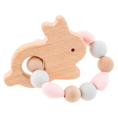 Stephen Joseph Silicone and Beech Wood Teether