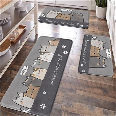 Cat Pattern Bath Mat