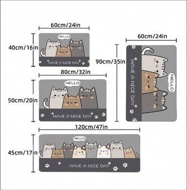 Cat Pattern Bath Mat