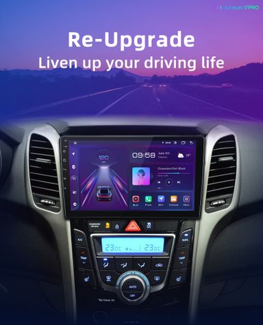 Rádio 9" android 2/32GB Hyundai I30 de 20011-17 WIFI GPS Carplay