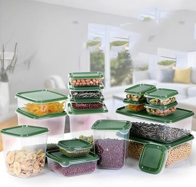 17Pcs Food Storage Boxes with Lids 