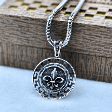 Silver Medusa & Mystique Charm Pendant For Men