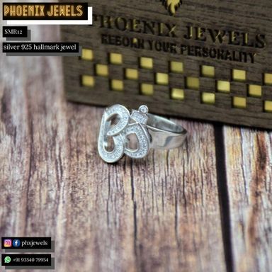 Silver Om Ring 2 for men