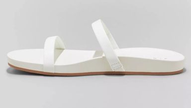 A New Day Women's Nadine Skinny Strap Sandals Size 6.5 Bone/Ivory