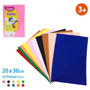 Fieltro 20*30cm Sets 10 Colores