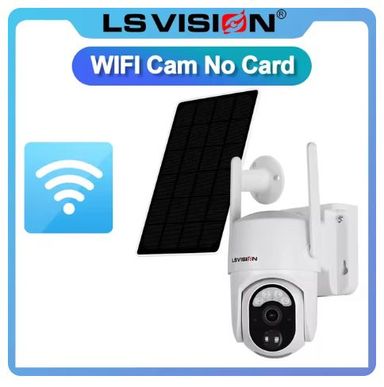 LS VISION 4MP Solar Monitor Camera PIR Detection Night Vision Color Camera Outdoor Solar Wireless Security Camera Wi-Fi/4G Cam