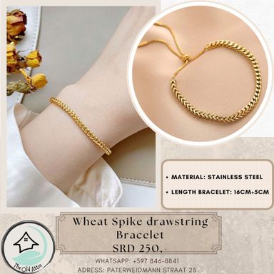 Wheat Spike Drawstring Bracelet 