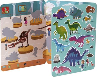 Reusable sticker book - dino