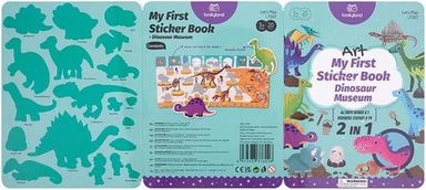 Reusable sticker book - dino