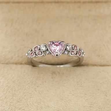 Romantic Double Row Zircon Ring For Engagement Wedding