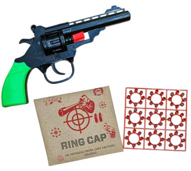 Ring Cap 6 Rounder Gun With Refills (1 Gun + 9 Refill) 🔫