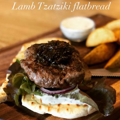 Tzatziki lamb flatbread