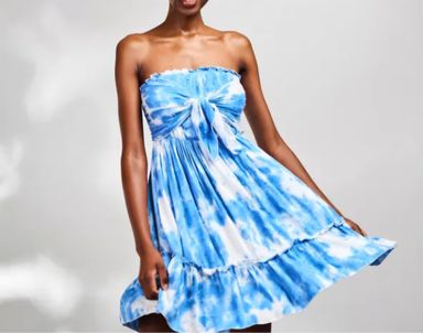 Blue skye tie dye dress