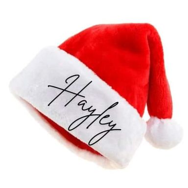 Personalized Red and White Christmas Hat 