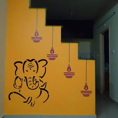 R024_Vinayagar3 Wall Stencil