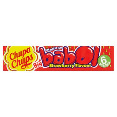 Chupa Chups Big Babol Strawberry Flavour Soft Bubble Gum 27.6g 