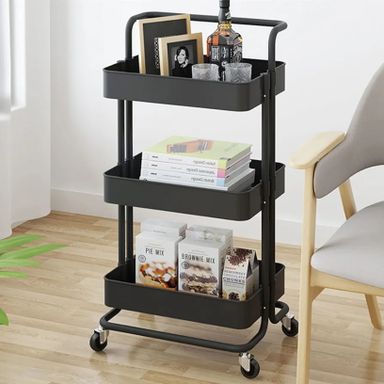 3TIER ROLLING TROLLEY WITH WHEELS 