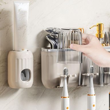 4 CUPS TOOTHPASTE DISPENSER 