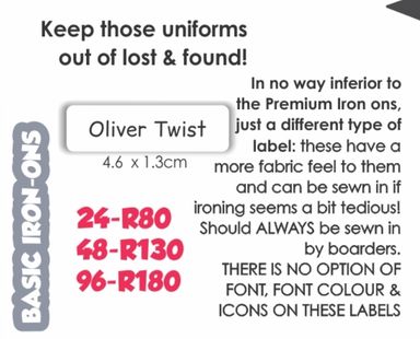 Basics Iron Ons