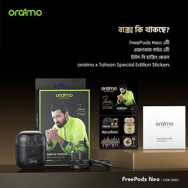 oraimo FreePods Neo x Tahsan True Wireless Earbuds