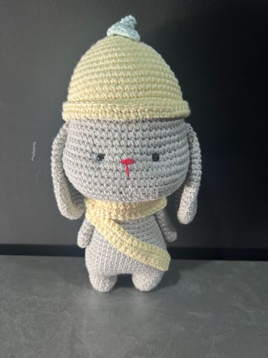 Peach & Lemon Bunny | Handmade Crochet Bunny | 100% Premium Cotton Yarn