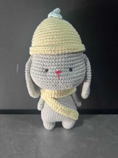 Peach & Lemon Bunny | Handmade Crochet Bunny | 100% Premium Cotton Yarn