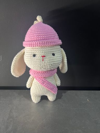 Peach & Lemon Bunny | Handmade Crochet Bunny | 100% Premium Cotton Yarn