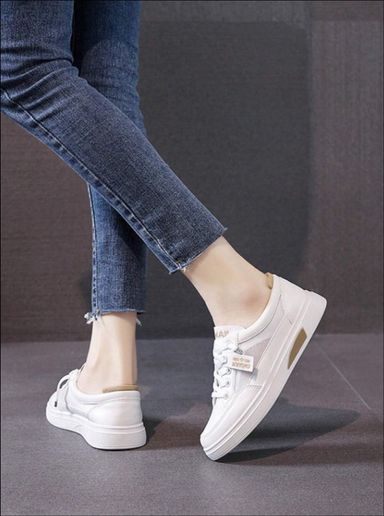 Korean Style Women's White Sneakers