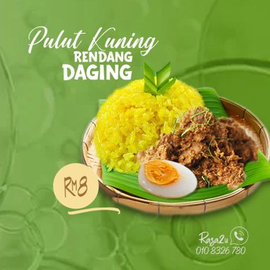 Pulut Kuning Rendang Daging