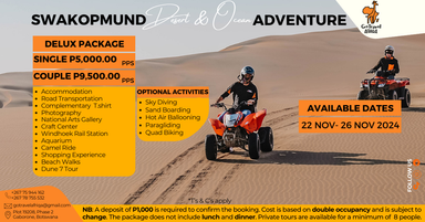 Swakopmund Desert & Ocean Adventure - Deluxe Package