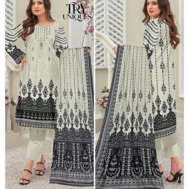 3pc Women's Unstitched Khaddar Printed Suit