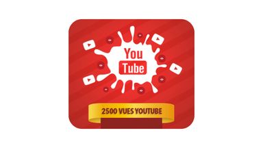 2500 Vues Youtube (2.5k)