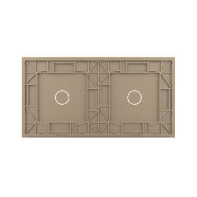 Panneau double 2 commandes doré