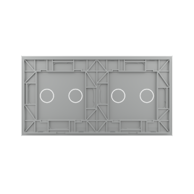 Panneau double 4 commandes gris