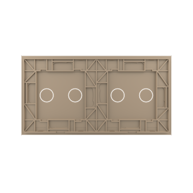 Panneau double 4 commandes doré
