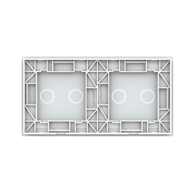 Panneau double 4 commandes blanc