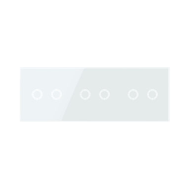 Panneau triple 6 commandes blanc