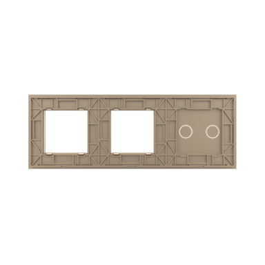 Panneau triple 2 commandes + 2 cases doré