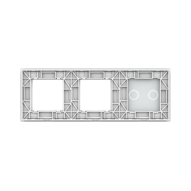 Panneau triple 2 commandes + 2 cases blanc