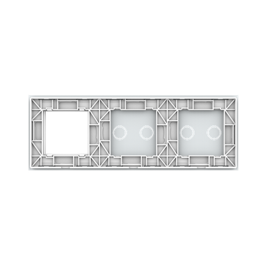 Panneau triple 4 commandes + 1 case Blanc