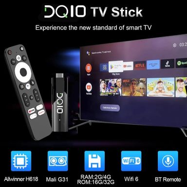 TV stick lemfo Dq10 8k Android TV 2/32GB NETFLIX DISNEY PRIME