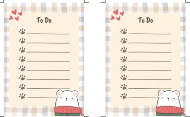 Bear’s 🐾 Paw Notepad A6 (30sheets)