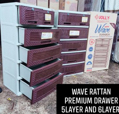 Wave rattan premium drawer