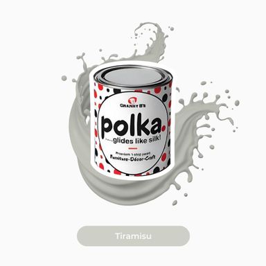 Polka.Paint - Tiramisu (grey off-white)